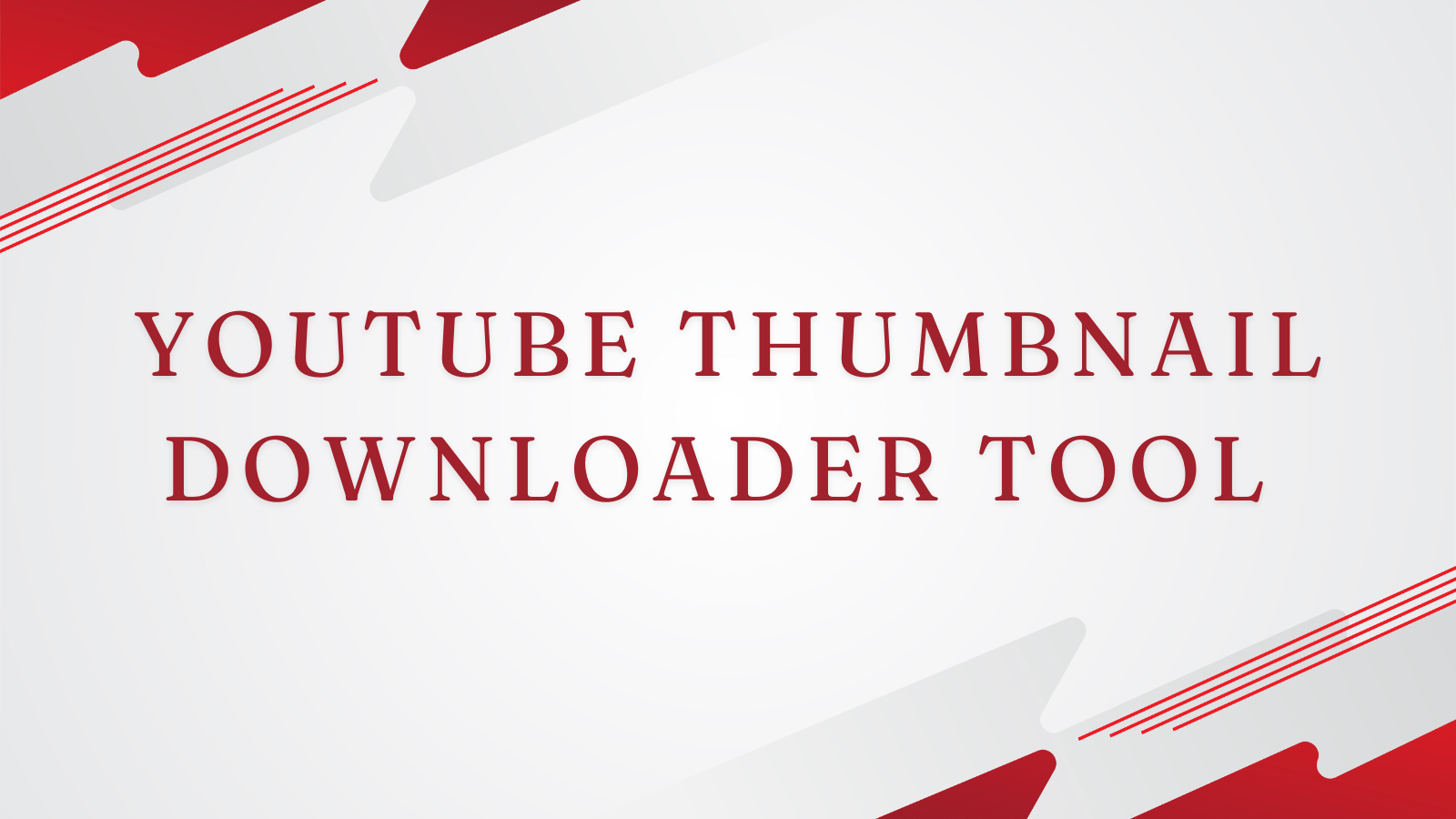 YouTube Thumbnail Downloader Tool