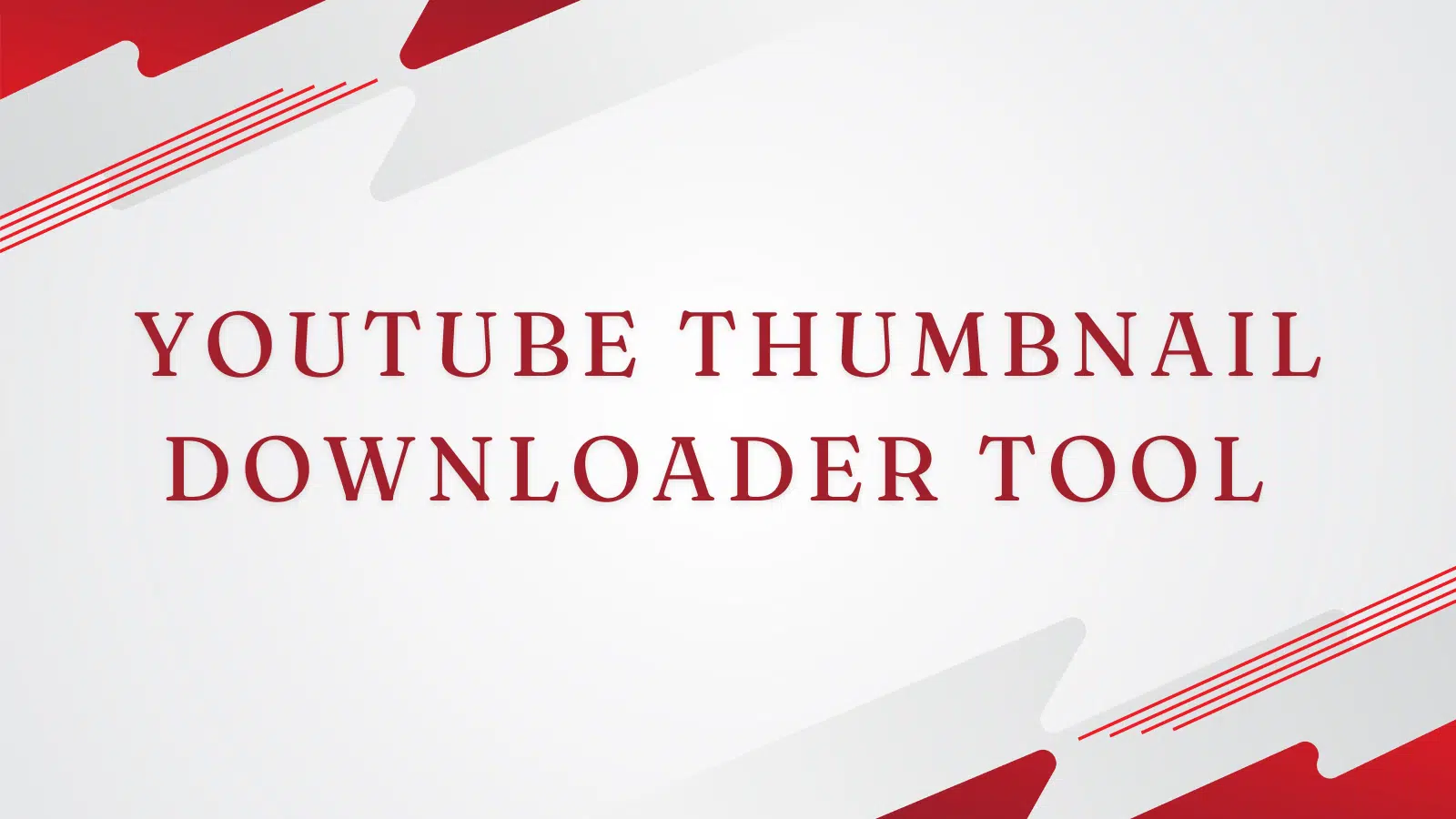 YouTube Thumbnail Downloader Tool