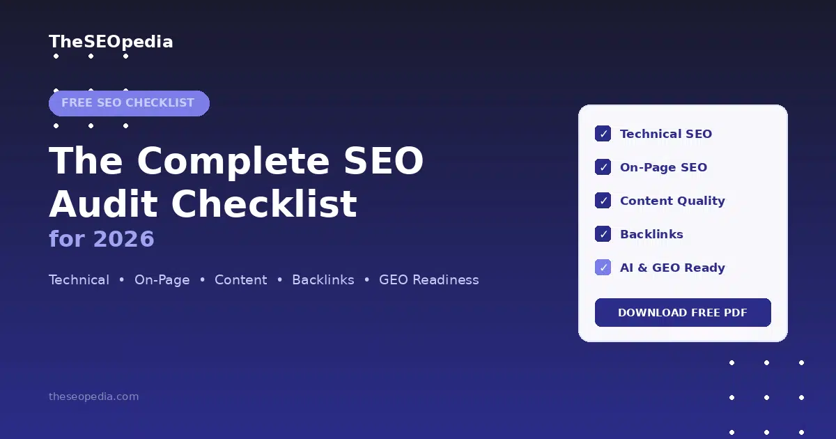 The SEO Pedia: Study All SEO Here SEO audit checklist